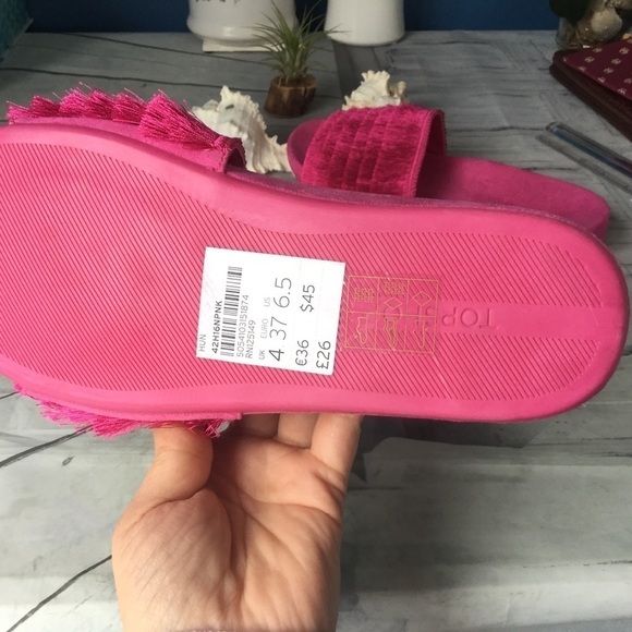 Topshop Pink Sliders Sandals - Picture 4 of 4